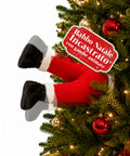 saint joy babbo natale incastrato nellalbero con gambe animate e musica ean 8050043128041