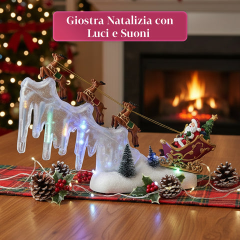 saint joy giostra natalizia con luci led musica e movimento l29xp6xh29cm ean 8053482251882