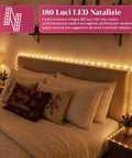 saint joy tubo luminoso led 10 m con 180 led bianco caldo e 8 giochi di luce ean 8050043128553