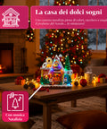 saint joy villaggio di natale animato northlight con luci led musica e albero rotante ean 8050043127457