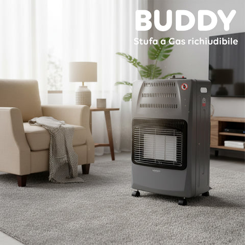 wintem buddy stufa a gas pieghevole potenza 42kw con 3 livelli di riscaldamento ean 8052286432039