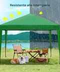 zendea gazebo 3x3mt per esterni con copertura impermeabile e telaio in acciaio ean 8015361713188