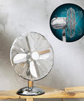 Ventilatore da tavolo in metallo 40 cm a 4 pale – foto 3