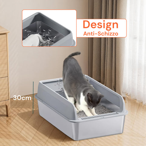 puppy lovers kit lettiera acciaio per gatti completo di coperchio paletta e sacchetto p ean 8054806950238