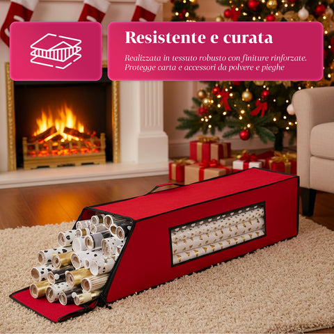 saint joy borsa porta carta regalo con zip e finestra trasparente in tessuto oxford ean 8050043127532