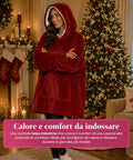 saint joy coperta con maniche e cappuccio felpa coperta oversize 2 colori ean 8050043128386