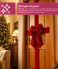 saint joy fiocco natalizio xxl effetto velluto con nastro decorativo 430x200 cm ean 8050043128119