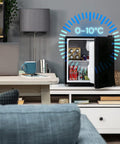 Mini frigo 48L con freezer 5L nero in metallo – foto 3