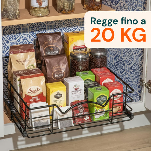 avilia home cestello estraibile cucina per dispensa e sottolavello in metallo ean 8052879011085