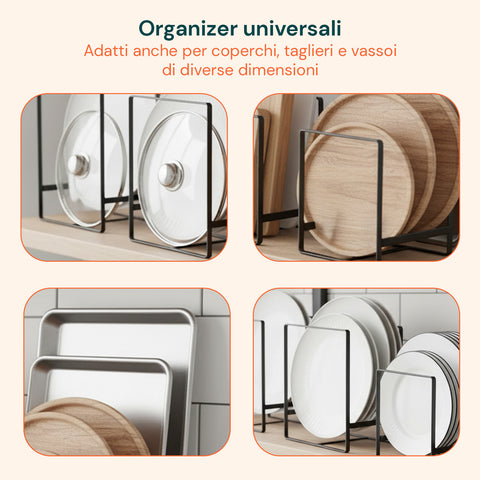 avilia home scolapiatti verticali salvaspazio set 4 pezzi in metallo 2 misure salvaspazio ean 8052879010972