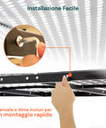 avilia scaffale da soffitto in acciaio regolabile 183x91 cm portata 200 kg ean 8052879010149