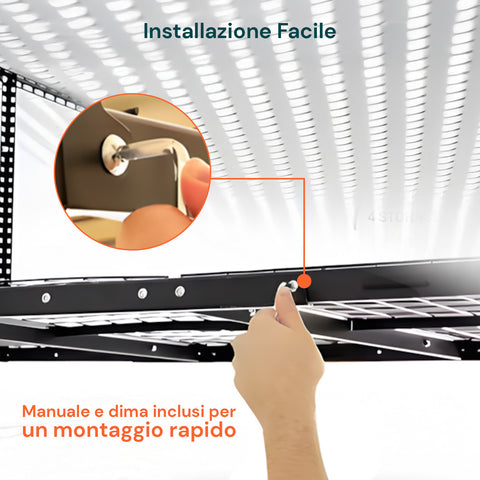 avilia scaffale da soffitto in acciaio regolabile 183x91 cm portata 200 kg ean 8052879010149