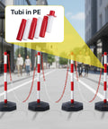 daimann paletti segnaletici con catena 2 metri set 4 colonnine ben visibili ean 8056590070499