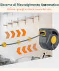 daimann tubo aria compressa 10m avvolgitore automatico con staffa da parete ean 8056590070246