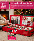 saint joy organizer multiuso per addobbi natalizi in tessuto oxford con manici e tasche ean 8050043127549