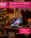 saint joy villaggio di natale animato glimmerpine con luci led musica e pista in movimento ean 8050043127464