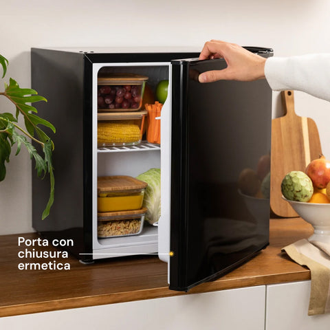 Mini frigo 48L con freezer 5L nero in metallo – foto 4