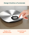 zephir bilancia da cucina in acciaio 5kg ultra compatta lcd funzione tara ean 8019101729767
