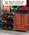 avilia home appendiabiti con 6 ripiani e asta porta grucce struttura solida ean 8056819052916