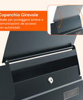 avilia home cassetta postale a muro moderna in acciaio inox con finestra nome e 2 chiavi ean 8052879011153