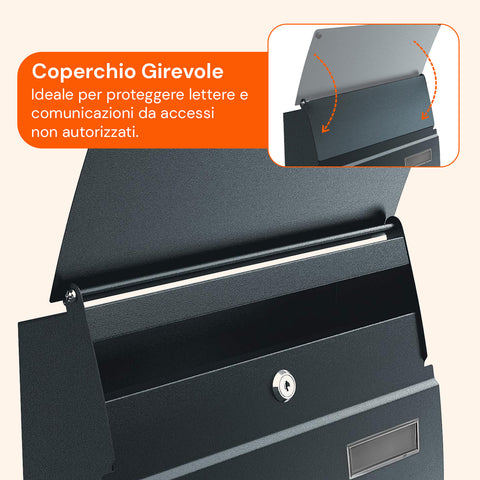 avilia home cassetta postale a muro moderna in acciaio inox con finestra nome e 2 chiavi ean 8052879011153