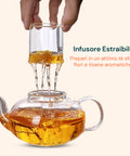 avilia servizio da te in vetro borosilicato con infusore e candela riscaldant ean 8052879010293