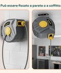 daimann tubo aria compressa 10m avvolgitore automatico con staffa da parete ean 8056590070246