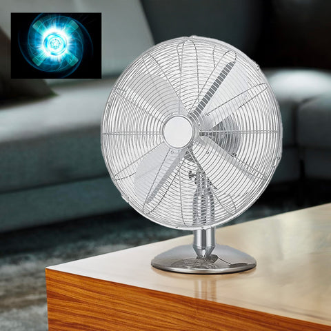 Ventilatore da tavolo in metallo 40 cm a 4 pale – foto 5