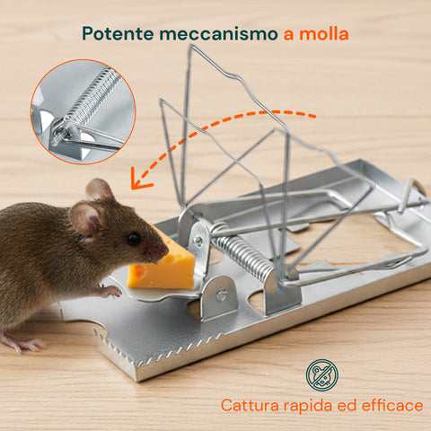 pestshield set 2 trappole per topi in metallo ean 5050375050389