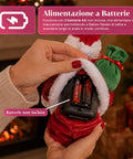 saint joy babbo natale sulla scala animato con musica decorazione h72 cm ean 8050043127938
