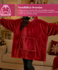 saint joy coperta con maniche e cappuccio felpa coperta oversize 2 colori ean 8050043128386