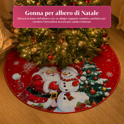 saint joy copri base albero di natale a120 cm in peluche 4 fantasie ean 8050043128331