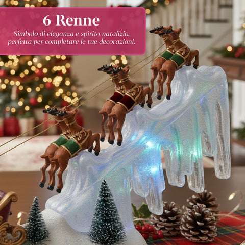 saint joy giostra natalizia con luci led musica e movimento l29xp6xh29cm ean 8053482251882