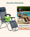 zendea sdraio da esterno richiudibile idrorepellente con struttura in acciaio ean 8015361455903