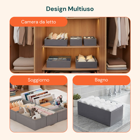 avilia home divisori cassetti set 8 organizer pieghevoli per armadio e como ean 8052879011108