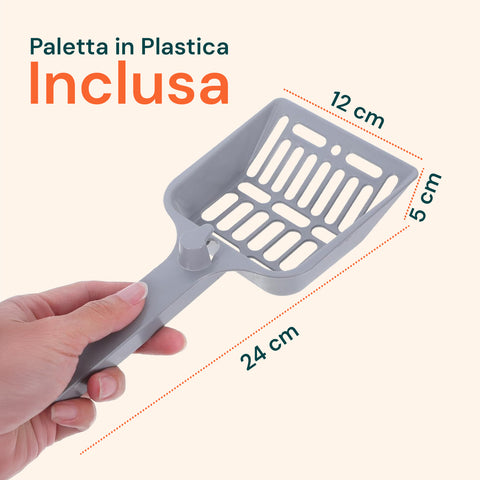 puppy lovers kit lettiera acciaio per gatti completo di coperchio paletta e sacchetto p ean 8054806950238