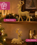 saint joy renne natalizie dorate set 2 pezzi in resina distesa ed eretta ean 8050043127983