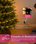 saint joy tubo luminoso led 10 m con 180 led bianco caldo e 8 giochi di luce ean 8050043128553
