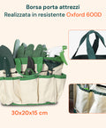 zendea set giardinaggio 6 pezzi con borsa 30x20x15cm e guanti completo per esterni ean 8015361456313
