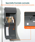 avilia home cassetta postale a muro moderna in acciaio inox con finestra nome e 2 chiavi ean 8052879011153