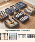 avilia home divisori cassetti set 8 organizer pieghevoli per armadio e como ean 8052879011108
