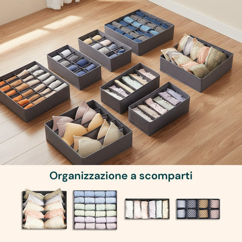 avilia home divisori cassetti set 8 organizer pieghevoli per armadio e como ean 8052879011108