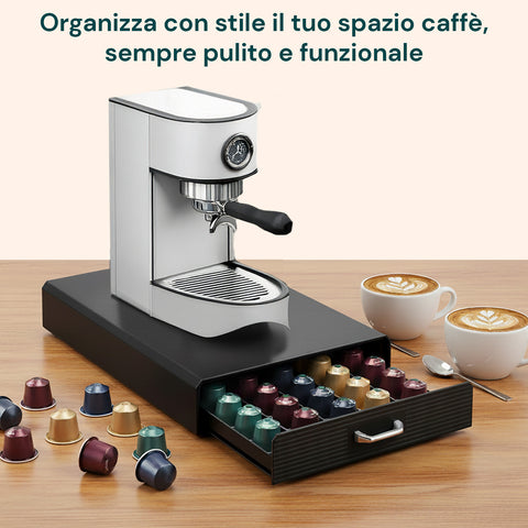 avilia home organizer capsule caffe 1 cassetto nero elegante capienza 50 capsule ean 8052879011023