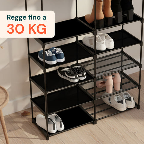 avilia home scaffale modulare con 14 ripiani struttura solida in metallo e tnt salvaspazio ean 8056819052893