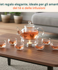 avilia servizio da te in vetro borosilicato con infusore e candela riscaldant ean 8052879010293