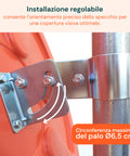daimann specchio parabolico di sicurezza 60 cm con staffe di fissaggio ean 8056590070406