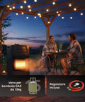 wintem buddy stufa a gas pieghevole potenza 42kw con 3 livelli di riscaldamento ean 8056819043532