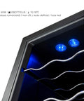 Cantinetta vino frigo 12 bottiglie 32L con display touch – foto 7