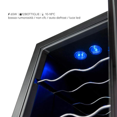Cantinetta vino frigo 12 bottiglie 32L con display touch – foto 7