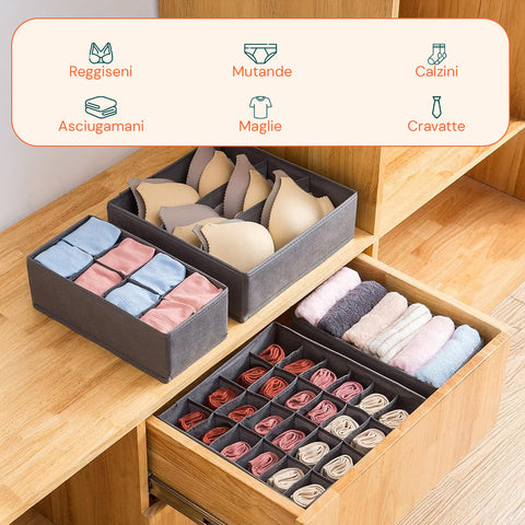 avilia home divisori cassetti set 8 organizer pieghevoli per armadio e como ean 8052879011108
